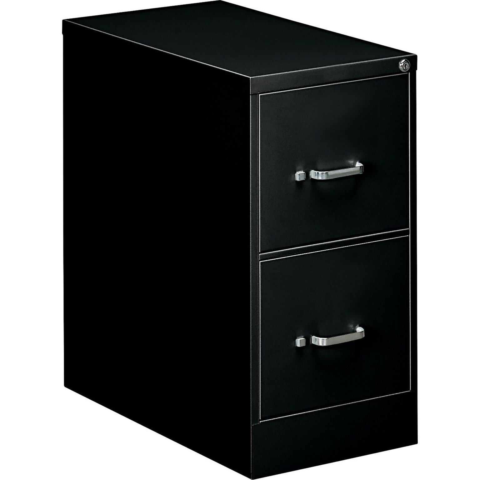 OIF Economy 2-Drawer Vertical File Cabinet, Letter Size, Lockable, 29H x 15W x 26.5D, Black (EFS21109)