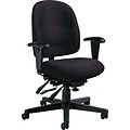 Global Granada® Polypropylene Low Back Multi-Tilter Chair; Asphalt Black