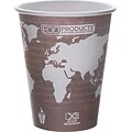 Eco-Products® World Art™ Renewable and Compostable PLA Hot Drink Cup; 8 oz., Plum, 1000/Ct