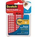 Scotch® 1 x 1 Mounting Tab, Clear, 27/Pack