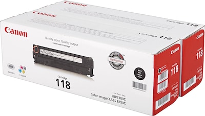 Canon 118 Black Standard Yield Toner Cartridge, 2/Pack (2662B004AA)