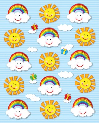 Carson-Dellosa Suns & Rainbows Shape Stickers