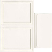 Great Papers® Triple Pearl Embossed Border Ivory 2-up Postcards with Envelopes, 50/Pack