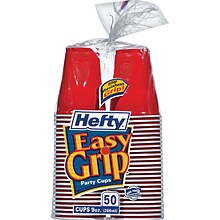 Hefty® Easy Grip® Disposable Plastic Party Cup, 9 oz., Red, 50/Pack