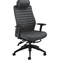Global Aspen? Executive Back Softhide Vinyl Multi-Tilt Chair With Headrest; Onyx