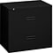 HON Lateral File, 2 Drawers, Molded Pull, 36W, Black Finish (BSX482LP)