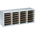 Safco® Adjustable Compartment Literature Organizers in Grey Finish, 24 Shelves