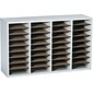 Safco® Adjustable Compartment Literature Organizers in Grey Finish, 36 Shelves