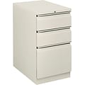 HON® Flagship® 3 Drawer File Cabinet, Mobile, Light Gray, 22D (H18723RLQ)