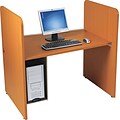 BALT® Laminate H Carrel; Medium Oak