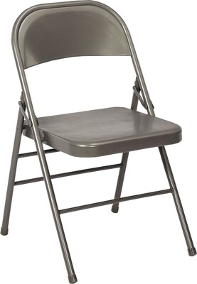 Bridgeport™ All Steel Folding Chair; Dark Gray, 4/carton