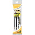 BIC 4 Color Ballpoint Pen Refills, Medium Point (1.0mm), Assorted, 4/Pk (MRM41-AST)