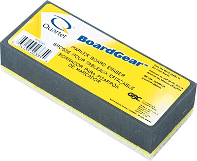 Quartet® BoardGear Marker Dry Board Eraser, Foam Pad, 1(H) x 5(W) x 3(D)