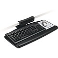 3M™ Tool-Free Keyboard Tray, Adjust Height and Tilt, Sturdy Wood Platform with Gel Wrist Rest, 17 Track, Black (AKT65LE)