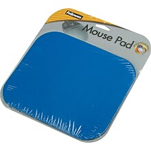 Fellowes Polyester Mouse Pad, Non-Skid Rubber Backing, Blue (58021)