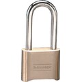 Master Lock® Combination Padlock; Solid Brass, Settable Combination, Changeable, 2-1/4 Shackle