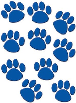 Teacher Created Resources 6" x 6" Blue Paw Prints Accents, 30 Pack (TCR4275)