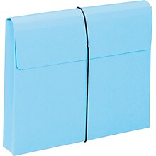 Smead 10% Recycled File Pocket, 2 Expansion, Letter Size, Blue, 10/Box (SMD77203)