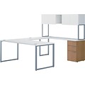 HON VOI® Bundle Solutions Contemporary U-Station Desk, Harvest/Silver Mesh, 72 x 92