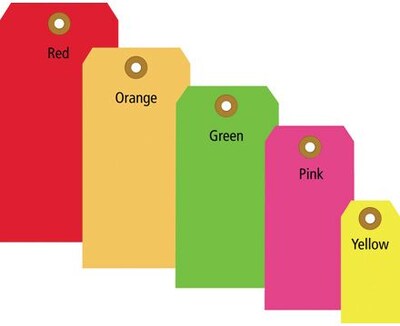 Quill Brand® Brand® 5 3/4 x 2 7/8, Fluorescent Green 13 Pt. Shipping Tag, 1000/Case (G12071B)