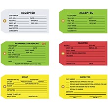 Quill Brand® - 4 3/4 x 2 3/8 - Accepted (Green) Inspection Tag, 1000/Case