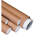 2 x 72 - Quill Brand® Kraft Mailing Tube with Caps, 50/Case