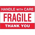 Tape Logic Fragile - Handle With Care Thank You Shipping Label, 4 x 6  (DL3182)