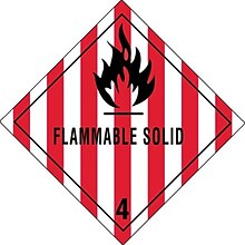 Tape Logic Flammable Solid - 4 Tape Logic Shipping Label, 4 x 4, 500/Roll