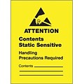 Tape Logic Contents Static Sensitive Shipping Label, 1 3/4 x 2 1/2, 500/Roll