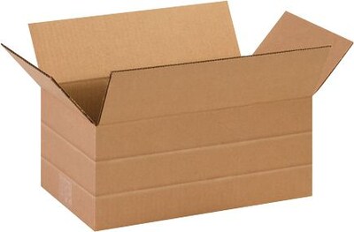 14.5 x 8.75 x 6 Multi-Depth Shipping Boxes, 32 ECT, Brown, 25/Bundle (MD1486R)