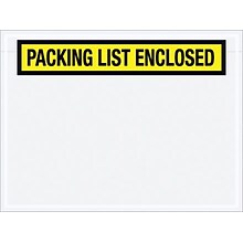 Quill Brand Packing List Envelope, 4 1/2 x 6 - Yellow Panel Face, Packing List Enclosed, 1000/Ca