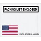 Quill Brand® Packing List Envelope, 4.5" x 5.5", U.S.A. Flag Panel Face, "Packing List Enclosed", 1000/Case (PL465)