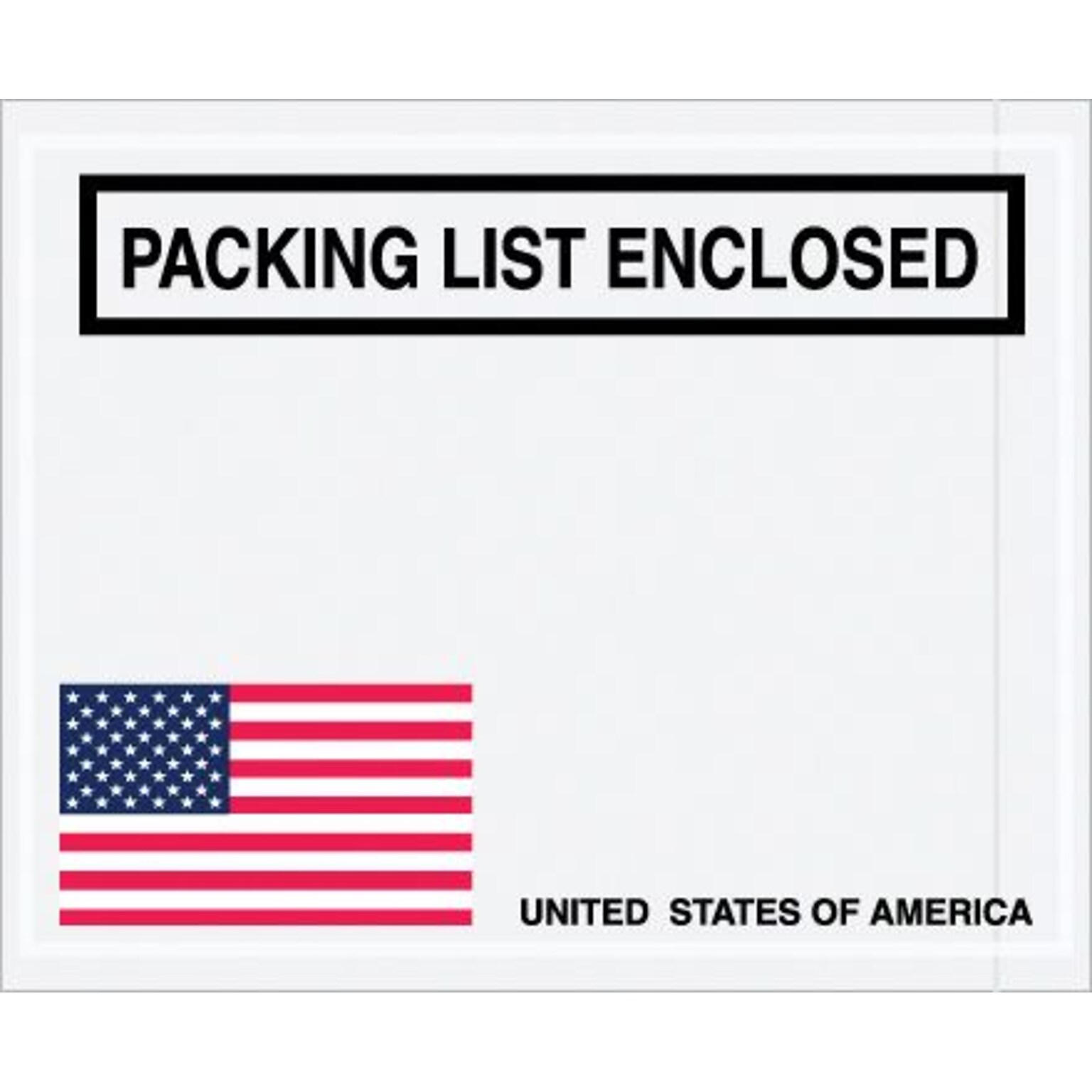 Quill Brand® Packing List Envelope, 4.5 x 5.5, U.S.A. Flag Panel Face, Packing List Enclosed, 1000/Case (PL465)