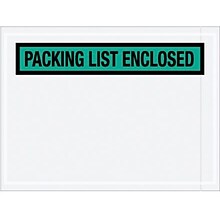 Quill Brand Packing List Envelope, 4.5 x 6, Green Panel Face, Packing List Enclosed, 1000/Case (