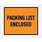 Staples Packing List Envelope, 7" x 5 1/2" - Orange Full Face, "Packing List Enclosed", 1000/Case