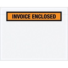 Quill Brand® Packing List Envelope, 7 x 5.5, Orange Panel Face, Invoice Enclosed, 1000/Case (PL2