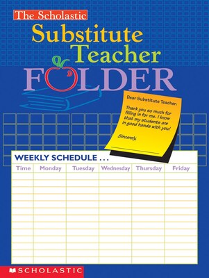Scholastic Substitute Teacher Folder, 9 1/2 x 11, 12 EA/BD