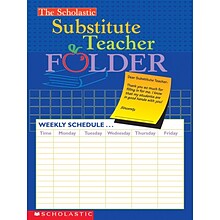 Scholastic Substitute Teacher Folder, 9 1/2 x 11, 12 EA/BD
