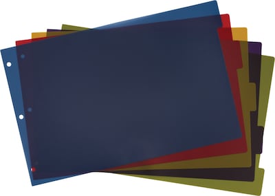 Cardinal Blank Dividers, 5-Tab, Assorted Colors, Set (CRD 84250)