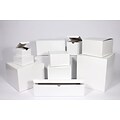 Boxit Tuckit One-Piece Folding Gift Box, White Gloss, 4 x 4 x 4