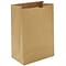 Square Bottom Brown Kraft Paper Grocery Bags; Capacity 75 lbs., 400/PK