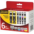 Canon 225/226 Black/Photo Black/Cyan/Magenta/Yellow Standard Yield Ink Cartridge, 6/Pack (4530B012)