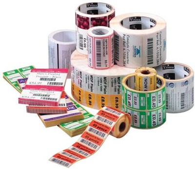 Zebra Z-Select 4000T Thermal Transfer Paper Labels, 4 x 1-1/2, White, 1,790 Labels/Roll, 4 Rolls/P