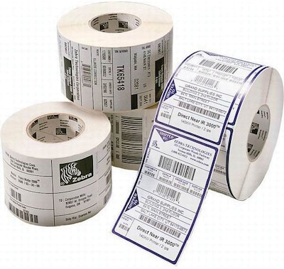 Zebra® Z-Select® 83258 4000T Paper Thermal Transfer Label for Barcode Printers, 1(H) x 1 1/2(W)