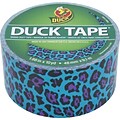 Duck® Brand Fun Duct Tape, Blue Leopard Print, 1.88 x 10 Yards