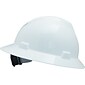 MSA V-Gard Polyethylene Ratchet Suspension Full Brim Hard Hat, White (475369)