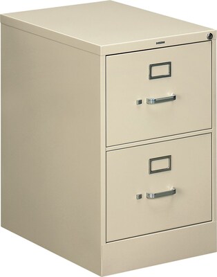 HON 510 Series 2 Drawer Vertical File Cabinet, Legal, Putty, 25"D (H512CPL)