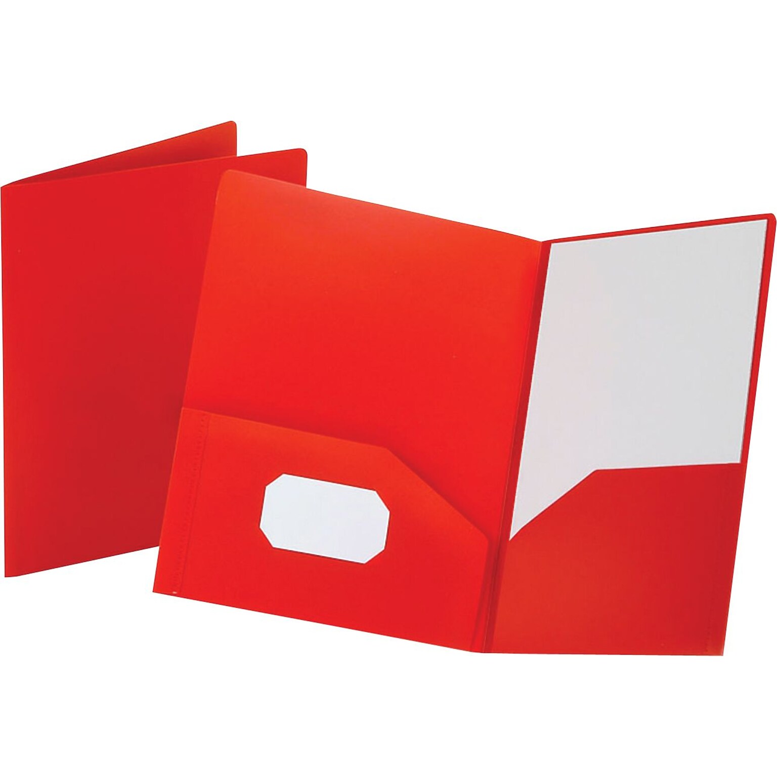 Polypropylene Twin Pocket Portfolio, 8-3/4x11-1/4, Red