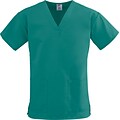 ComfortEase™ Ladies Two-pockets V-neck Scrub Tops, Evergreen, Small