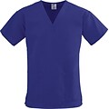 ComfortEase™ Ladies Two-pockets V-neck Scrub Tops, Purple, 4XL